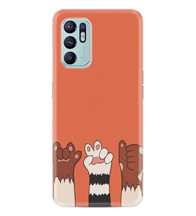 Oppo Reno 6 Kılıf Resimli Desenli Silikon Platinium Series Three Hand 1818