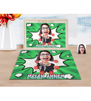 BK Gift Kişiye Özel Melek Annem Karikatürlü 1000 Parça Profesyonel Puzzle-1