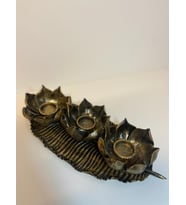 Peramari dekoratif lotus üçlü mumluk
