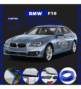 Bmw F10 Oto Araç Kapı Koruma Fitili 5metre Parlak Mavi Renk