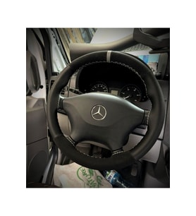 DİKİŞLİ DİREKSİYON KILIFI NOKTALI/NUBUK GRİ YÜZÜK DİKİŞLİ MERCEDES SPRİNTER (2014 sonrası) Uyumlu