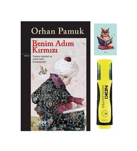 Benim Adım Kırmızı Orhan Pamuk Yapı Kredi Yayınları-Sarı Fosforlu Kalem-Not Defteri Seti (Renksiz)