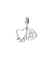 Kalbimdeki Pati İzi Charm  925 Ayar Gümüş