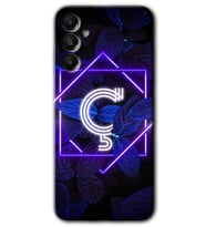 Galaxy A05s Kılıf HD Desen Baskılı Kılıf - Dark Neon Yaprak Ç Harfi