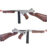 Cybergun Thompson M1A1 AEG Silver Gerçek Ahşap  Airsoft Cihazı (Real Wood)