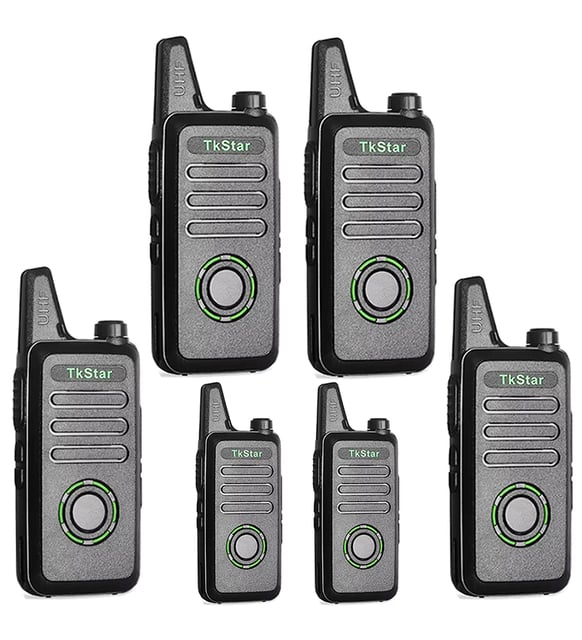 6 Adet Baofeng Telsiz Tkstar Redline Wln C1 Plus Baofeng Type-C Şarjlı Pmr 446 Türkçe Konuşan Lcd Göstergeli El Telsizi