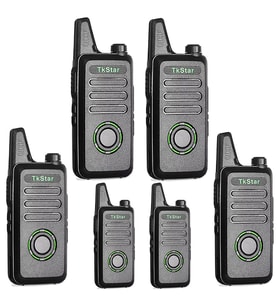 6 Adet Baofeng Telsiz Tkstar Redline Wln C1 Plus Baofeng Type-C Şarjlı Pmr 446 Türkçe Konuşan Lcd Göstergeli El Telsizi