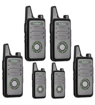 6 Adet Baofeng Telsiz Tkstar Redline Wln C1 Plus Baofeng Type-C Şarjlı Pmr 446 Türkçe Konuşan Lcd Göstergeli El Telsizi