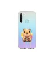 Redmi Note 8 ile Uyumlu Splash Kapibara Tasarımlı Şeffaf Silikon Kılıf