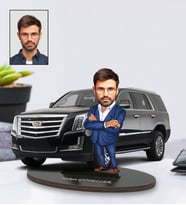 Kişiye Özel Cadillac Tasarımlı Erkek Karikatür Biblo