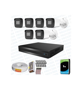 Provzen Hikvision RV 6 Kameralı Full HD Geniş Açı Güvenlik Kamerası 1TB