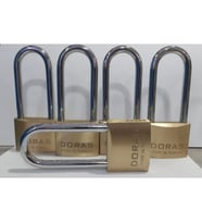 Doras Ersa 5'li Set Uzun Kanca Pas Pirinç Asma Kilit 50 Mm