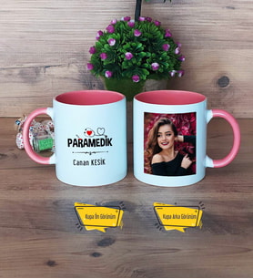 Paramedik Kupa Bardak Pembe Fotoğraflı Paramedikler Günü Tıp Bayramı Hediyesi