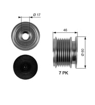 GATES OAP7056 Alternator Kasnagi A2711550016 A2711550115