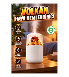 Ultrasonik Hava Nemlendirici – Otomatik Kapanma, 2 Sprey Modu, USB Bağlantılı