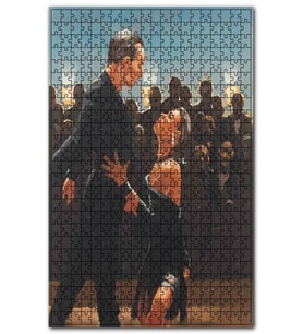 Cakapuzzle Rumba Dersinde Siyahlı Çift Puzzle Yapboz MDF (Ahşap) (120 Parça)