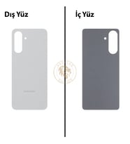 Samsung A56 Gri Arka Kapak Arka Cam Batarya Kapağı Lazer Kesim Kapak Pil Kapağı Back Cover