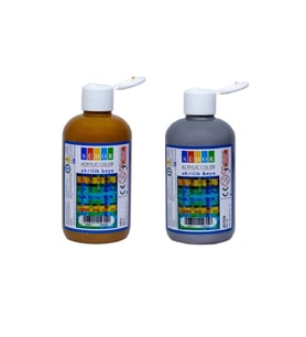Akrilik Boya 250 Ml 2 Adet ( Gümüş 1 Adet ve Altın 1 Adet ) (Karışık)