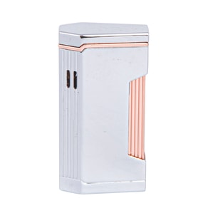 Çift Torch Pürmüz Mat Gümüş Metal Puro Çakmağı - TR7909