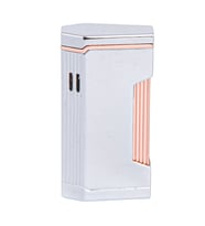 Çift Torch Pürmüz Mat Gümüş Metal Puro Çakmağı - TR7909