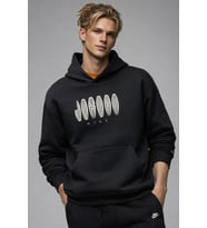 Nike Jordan Flight Remix Pullower Hoodie Erkek Kapüşonlu Sweatshirt Siyah