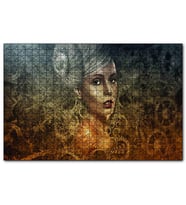 Cakapuzzle Gotik Steampunk Portre Kadın Genç  Puzzle Yapboz MDF (Ahşap) (120 Parça)