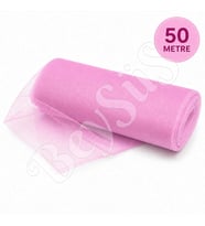 Süsleme Tülü Pembe Kristal Tül 50 m