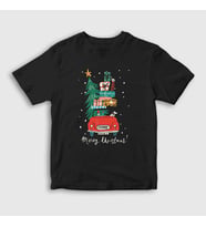 Presmono Unisex Çocuk Siyah Hediyeler Yılbaşı T-Shirt 269562tt