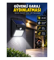 Mey İthalat® Kablo Gerektirmeyen Solar LED Bahçe ve Veranda Işığı Yeni Nesil