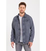 Erkek Çift Cep Gabardin Ceket 309 - Gri