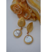 STONEAGE BAROK İNCİLİ KÜPE (Rose)