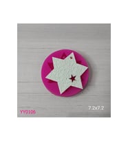 YY0106 Desenli Yıldız Boşluklu Yıldız Silikon Kalıp