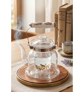 Paçi Cam Süzgeçli Bitki Çayı demlik 1200 ml