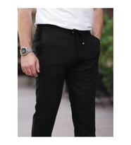 Keten Jogger Pantolon (Siyah)