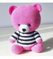 Amigurumi Örgü Oyuncak Ayı Pembe (Pembe)