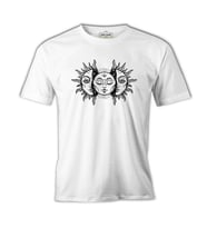 Moon in the Sun Beyaz Erkek Tshirt