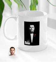 BK Gift Kişiye Özel Babalar Günü Hediyesi Godfather Baba Tasarımlı Kupa Bardak-8 (Beyaz)