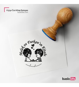 Sevgili Kişiye Özel Kitap Damgası Kitap Mührü Kaşe Kitap Mühür Özel Damga 492
