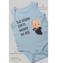 İlk dişim çıktı hedef 32 diş Sıfır Kollu Bebek Body