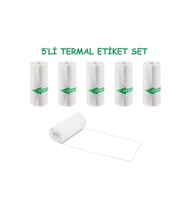 Çocuk Kamera Fotoğraf Makinesi 5li Set Termal Fotoğraf Etiketi