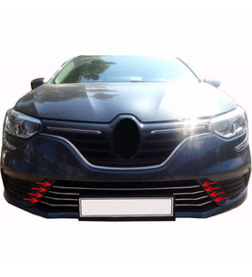 Renault Megane 4 HB/Sedan 2015-2019 Krom Ön Tampon Çıtası 7 Prç.