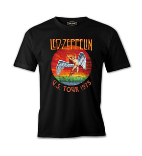 Led Zeppelin - US Siyah Erkek Tshirt