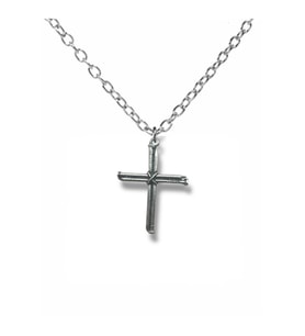 Çivili Haç Figürlü Unisex Kolye – 60 cm Zincirli, Gotik & Alternatif Metal Takı (Gümüş)