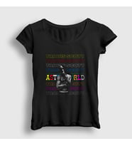 Presmono Kadın Siyah Cool Astroworld Travis Scott T-Shirt 42411tt