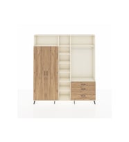 Arges Gardrop 9 Raflı 3 Çekmeceli 2 Askılı 220x30x243 Aytaşı-Çam