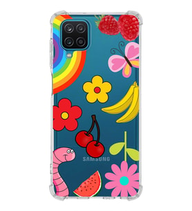 PrintiFy Samsung Galaxy M12 Uyumlu Water Color 5 Baskılı Şeffaf Köşe Korumalı Antişok Kılıf