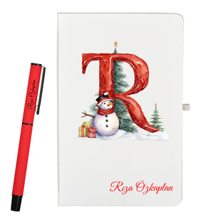 Yılbaşı Hediyesi Kişiye Özel Defter ve Roller Kalem Seti
