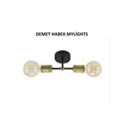 DEMET HABEK MYLİGHTS RETRO RUSTİK APLİK  2Lİ APLİK  ESKİTME APLİK (Siyah)