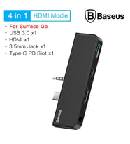 Baseus Multifunctional HUB Surface Go(Type-C+Audio to HD4K+USB3.0+Type-C(data)+Audio - SSSSSS1533-7