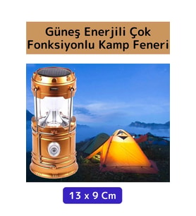 Kompakt Enerji Tasarruflu Asma Aparatlı Güneş Enerjili Çok Fonksiyonlu Outdoor Kamp Feneri El Feneri